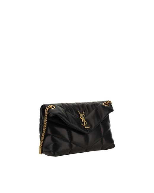 Saint Laurent Black Lamb Ovis Aries Aries Shoulder Bag