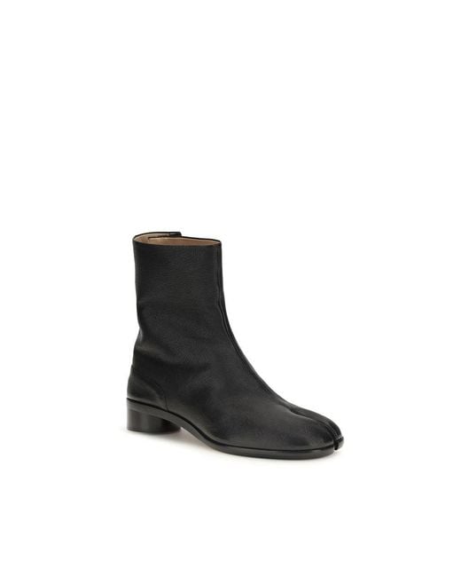Maison Margiela Black Calf Leather Bos Taurus Ankle Boots for men