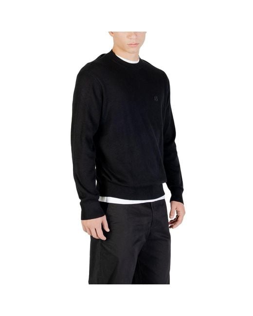 ARMANI EXCHANGE Black Viscose Sweatshirt for men