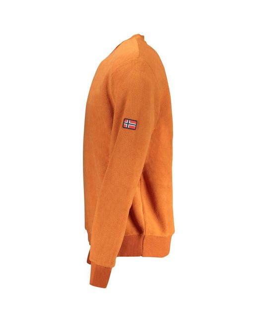 Norway 1963 Orange Polyester Sweater for men