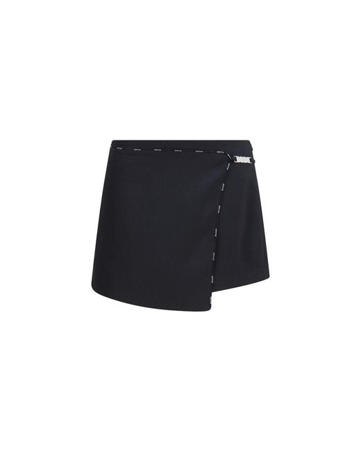 Gcds Blue Black Polyester Short And Mini Shorts