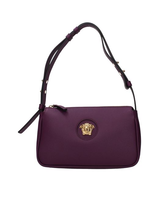 Versace Purple Shoulder Bag/Plum Leather