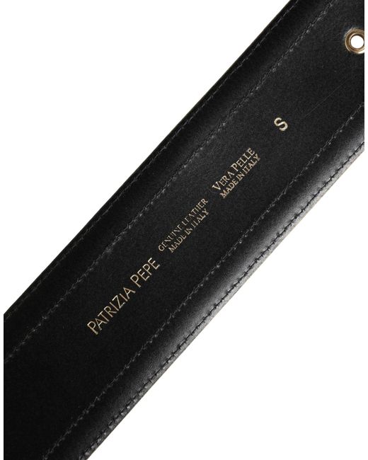 Patrizia Pepe Gray Genuine Leather Square Silver Metal Buckle Belt