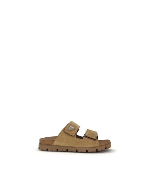 Prada Natural Brown Calf Leather Bos Taurus Strap for men