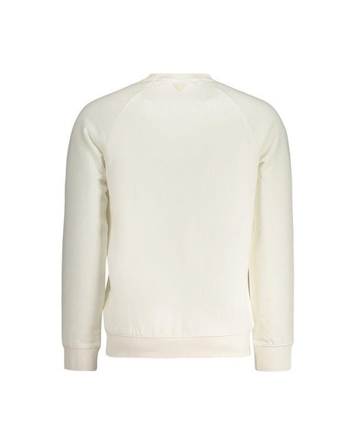 Guess White Cotton Men's Sweatshirt for men