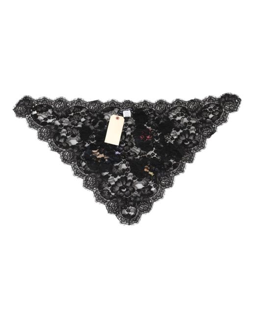 Dolce & Gabbana Black Lace Floral Applique Cotton Veil Hat for men