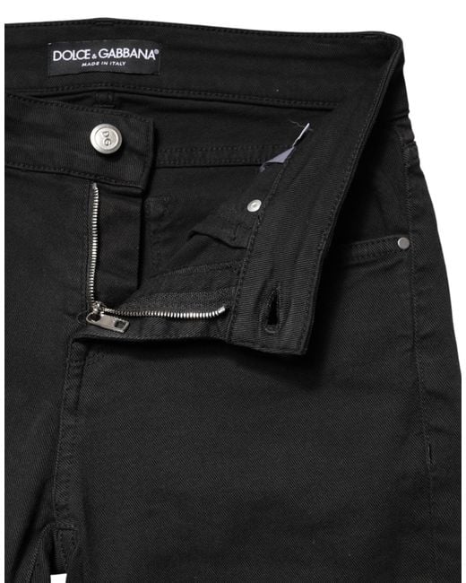 Dolce & Gabbana Black Cotton Stretch Skinny Denim Jeans