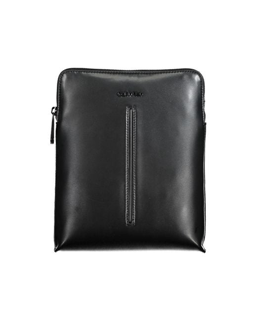 Calvin Klein Black Polyester Shoulder Bag for men