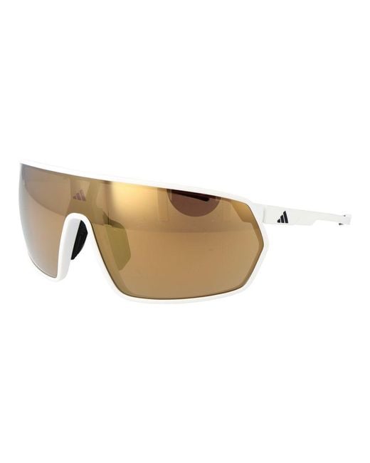 Adidas White Plastic Sunglasses