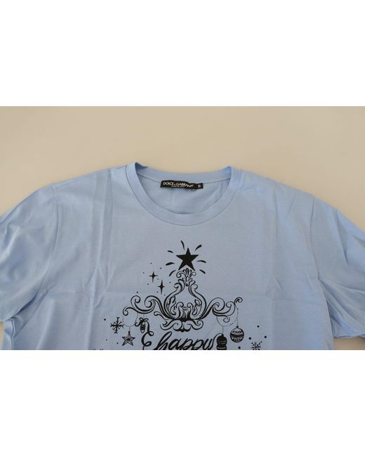 Dolce & Gabbana Blue Elegant Light Cotton Tee for men