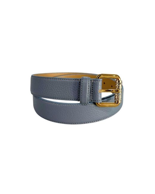 Borbonese Blue Leather Belt