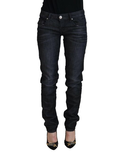 Acht Black Chic Low Waist Straight Jeans