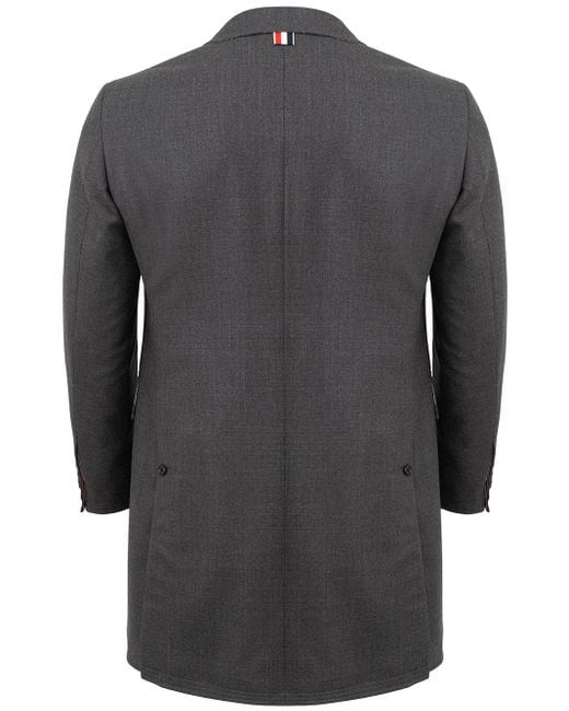 Thom Browne Gray Chesterfield Overcoat Grey for men