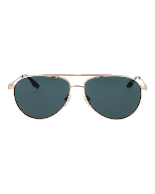 Trussardi Blue Gold Stainless Steel Sunglasses for men