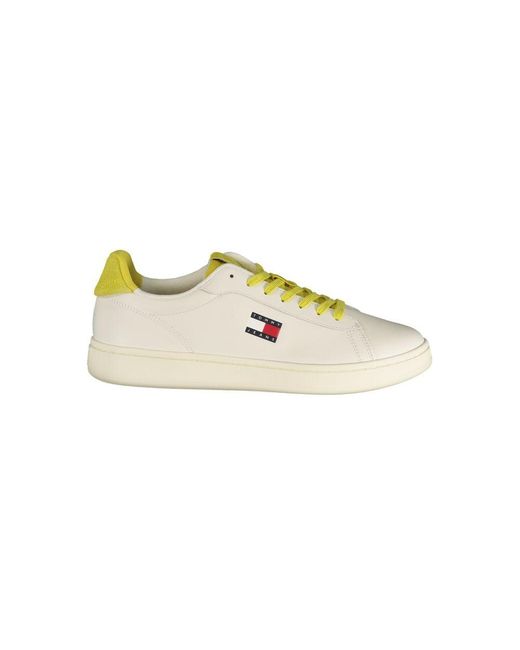 Tommy Hilfiger White Polyurethane Sneaker for men