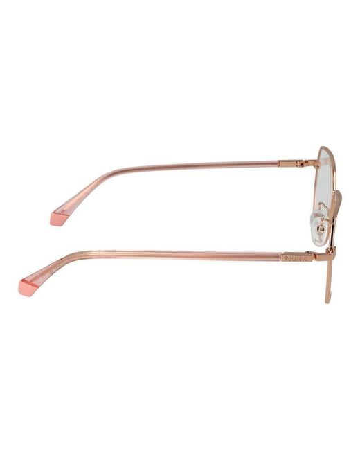 Polaroid White Gold Eco Metal Glasses (frames) for men