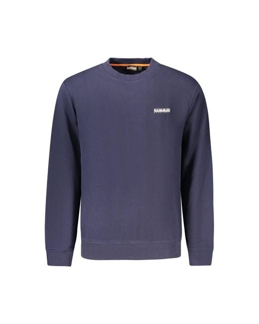 Napapijri Blue Cotton Sweater for men