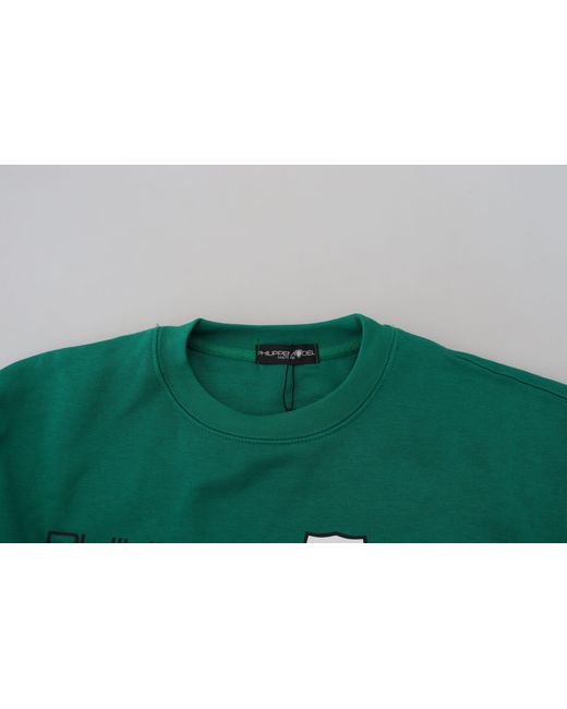 Philippe Model Green Printed Long Sleeves Pullover Sweater
