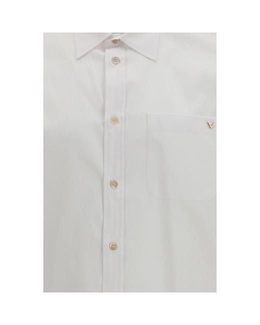 Valentino Garavani White Cotton Dress Shirt for men