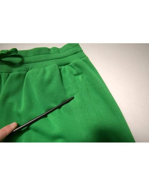 Dolce & Gabbana Green Cotton Blend Bermuda Shorts for men
