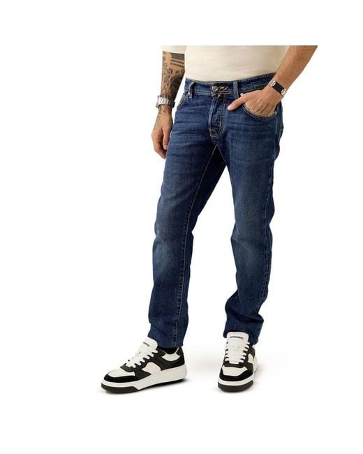 Jacob Cohen Blue Cotton Skinny Jean for men