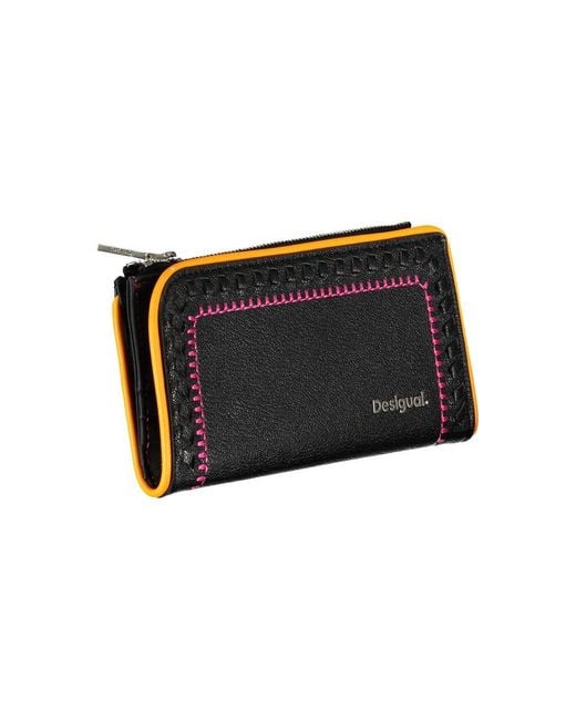 Desigual Black Elegant Two-Compartment Wallet