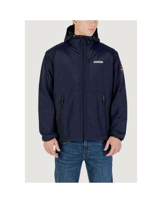 Napapijri Blue Polyamide Shell Jacket for men