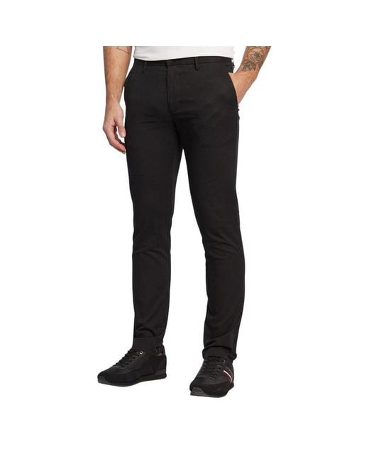 Tommy Hilfiger Black Recycled Cotton Skinny Pants for men