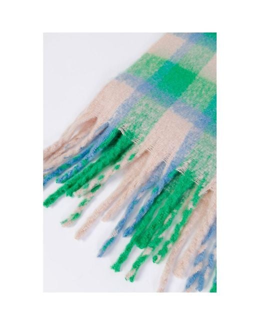 ONLY Green Bicolor Polyester Scarf