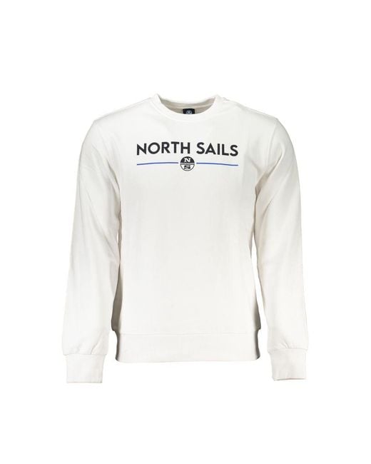 North Sails White Cotton Sweater for men