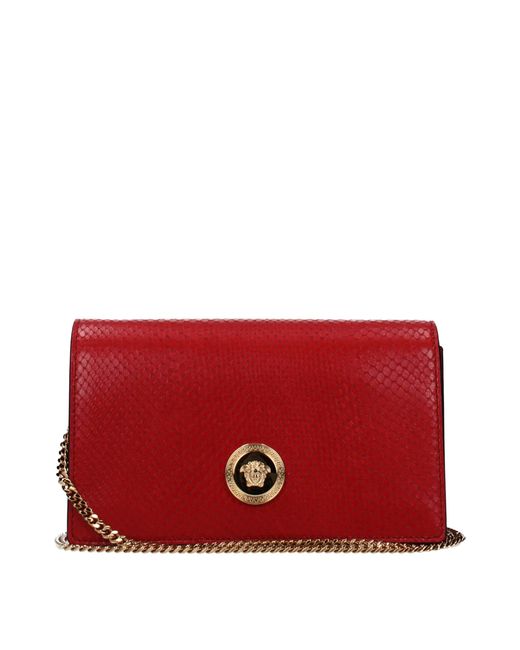 Versace Red Leather Clutch