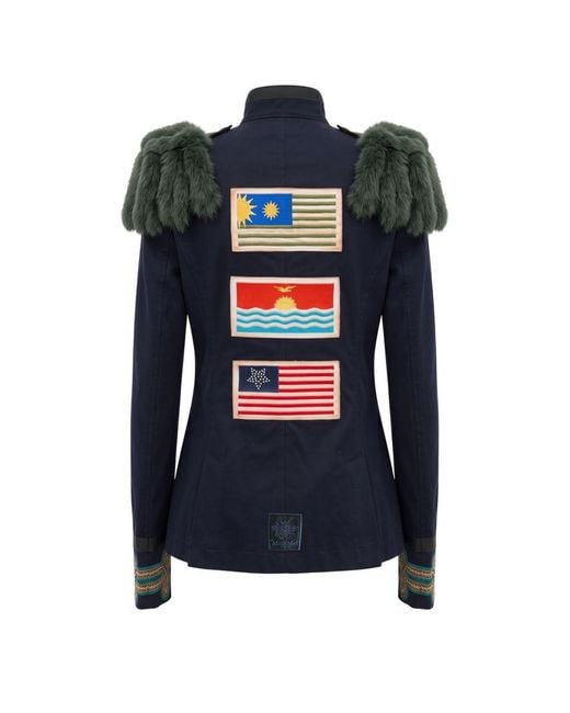 MR & MRS Blue Cotton Jacket