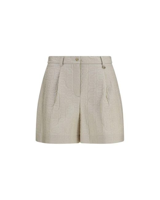 Moncler Gray Beige Polyamide Bermuda Shorts