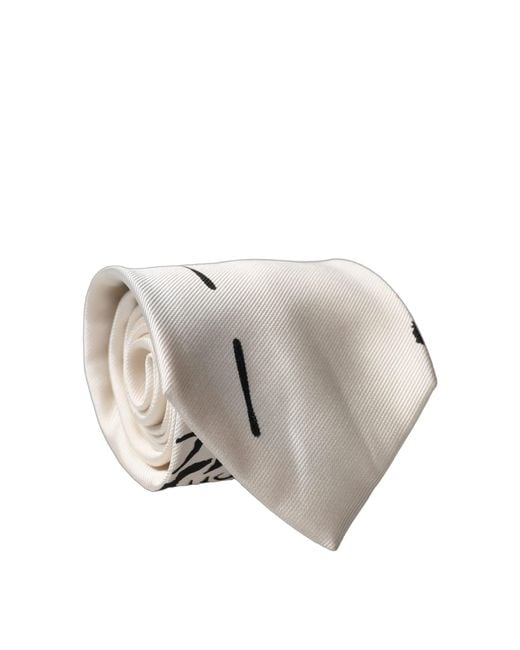 Dolce & Gabbana Gray Tattoo Floral Silk Adjustable 'Sd Neckmen's Tie for men