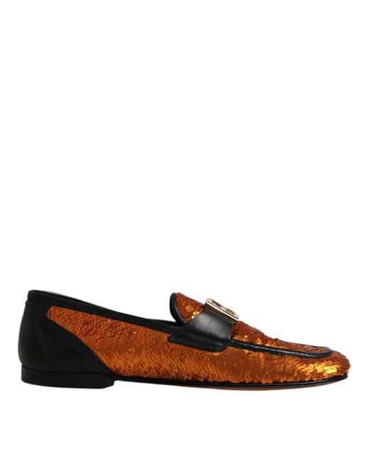 Dolce & Gabbana Sequin Loafers in Brown for Men | Lyst display picture 3