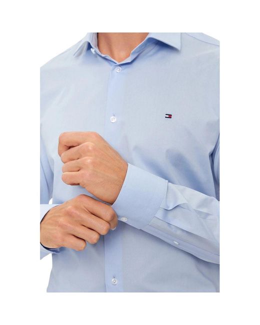 Tommy Hilfiger Blue Organic Cotton Dress Shirt for men