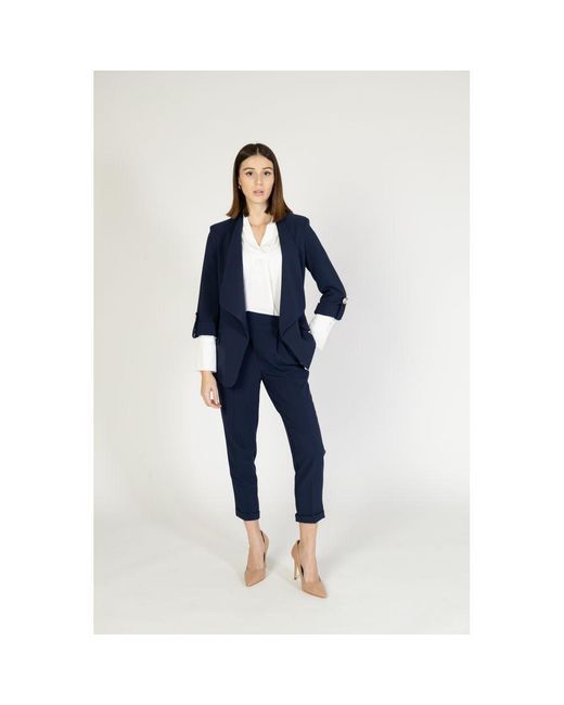 Rinascimento Blue Polyester Blazer
