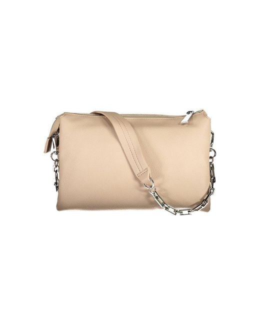 Byblos Natural Beige Polyurethane Handbag