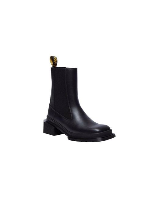 Dr. Martens Blue Black Leather Ankle Boots