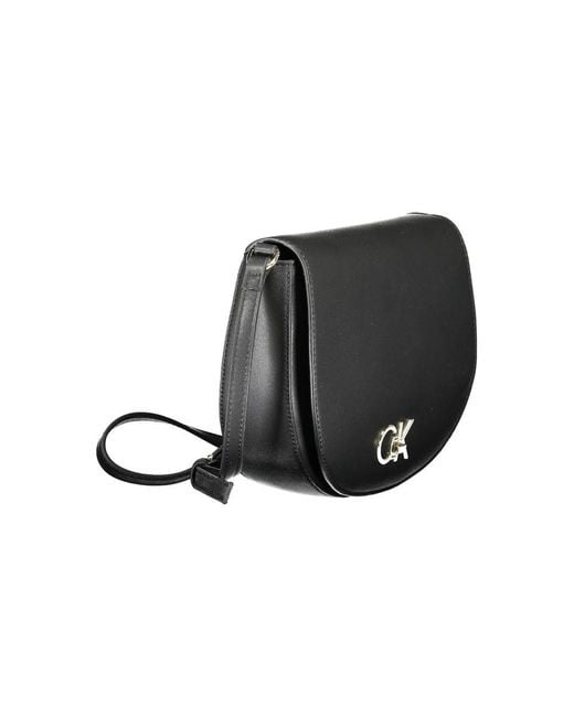 Calvin Klein Gray Black Polyester Handbag for men