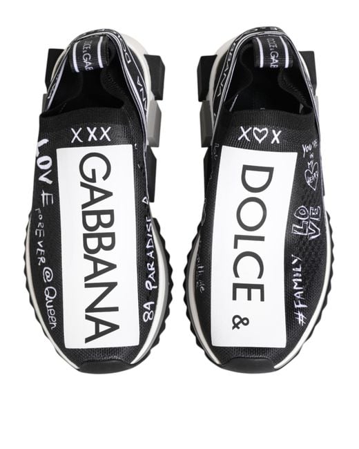 Dolce & Gabbana White Slipon Sneakers
