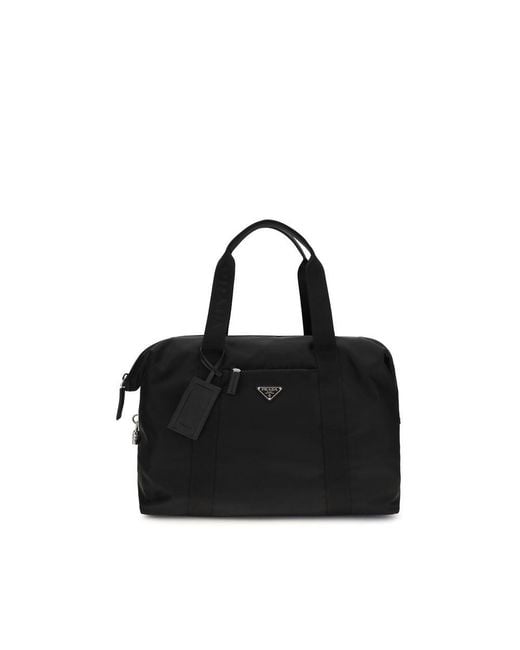 Prada Black Recycled Polyamide Luggage And Travel for men
