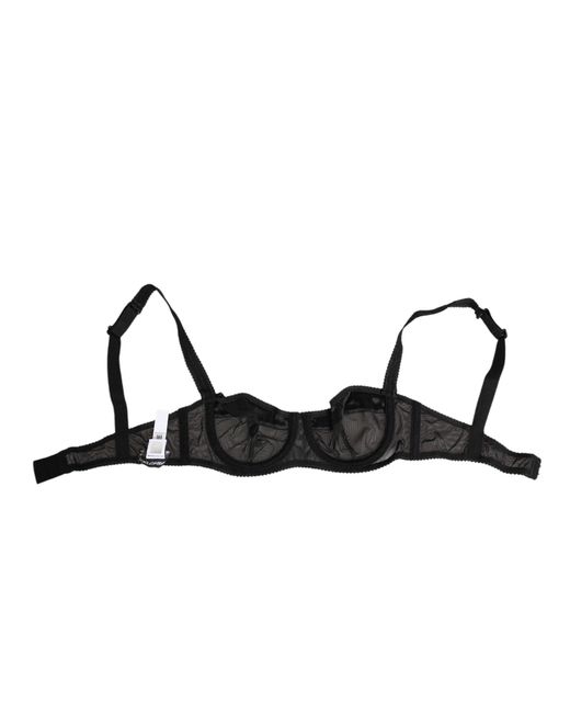 Dolce & Gabbana Black Sheer Mesh Underwire Bra Underwear Polyamide Clothing