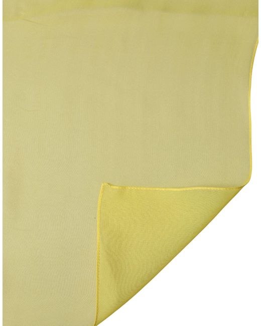 Dolce & Gabbana Yellow Silk Stole Neck Wrap Shawl 200Cm X 130Cm Scarf for men