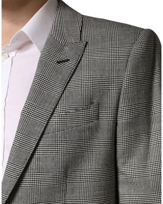 Dolce & Gabbana Gray Martini Single Breasted Formal 2pc Suit for men