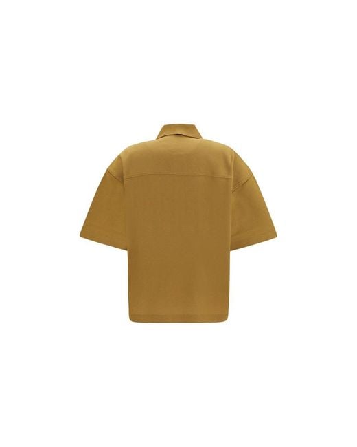 Saint Laurent Green Bicolor Cotton Polo Shirt