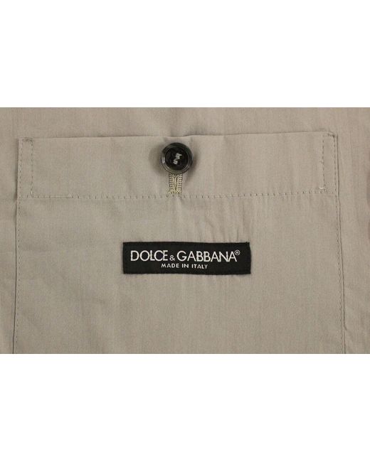 Dolce & Gabbana Brown Grey Cotton Slim Fit Button Front Dress Vest for men