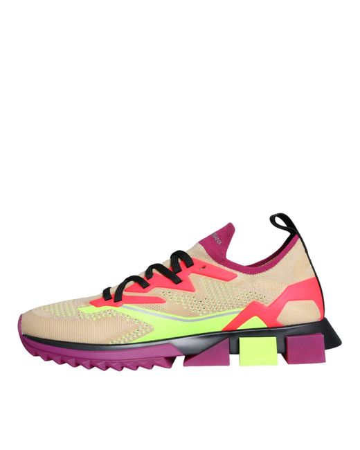 Dolce & Gabbana Pink Super King Low Top Sneakers Shoes for men