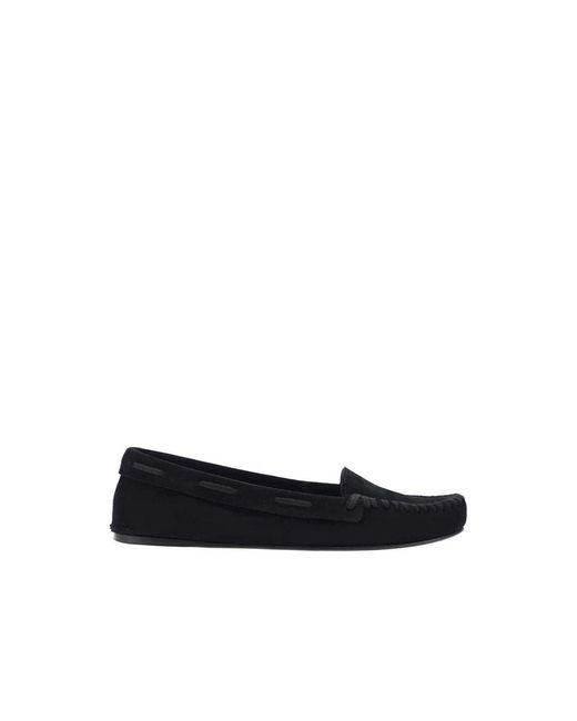 The Row Blue Black Calfskin Flats
