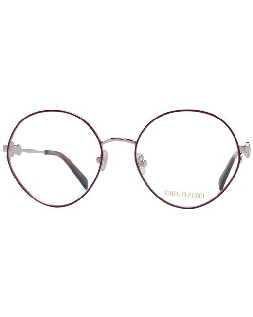 Emilio Pucci Metallic Multicolor Metal Glasses (frames)
